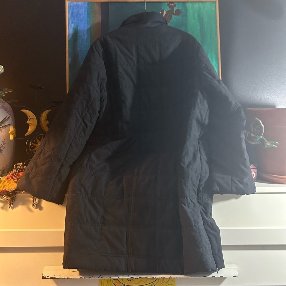 CORTE DEI GONZAGA Women's Black Quilted Long Coat - Classic Winter Jacket - Picture 5 of 12